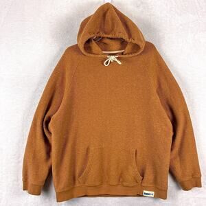 Mollusk California Hoodie Mens XL Rust Orange Knit Preppy SoCal Surf Beach USA